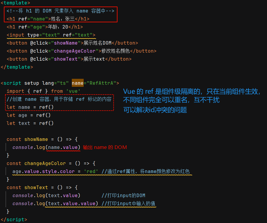 【vue3】标签的ref属性